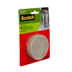 Scotch(TM) Round Felt Pads SP808-NA, Beige, 3 in, 4/pk