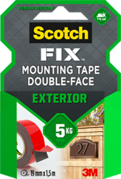 Scotch-Fix™ Mirror Mounting Tape 4496W-1915-MR, 19mm x1,5m, 1 roll/pack