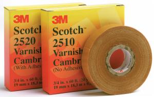 Scotch Varnished Cambric Tape 2510, 3/4 in x 36 yd, Yellow, 1 Roll/Carton, 48 rolls/Case image Scotch Varnished Cambric Tape 2510, 3/4 in x 36 yd, Yellow, 1 Roll/Carton, 48 rolls/Caseimage