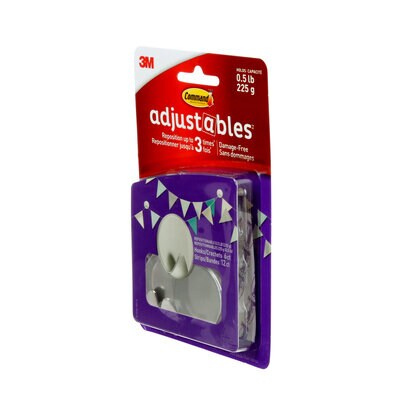 Command® Adjustables™ Silver Circle Hooks