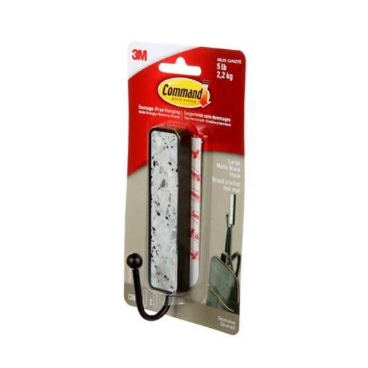 Command™ Large Matte Black Hook 17037TMB-EF