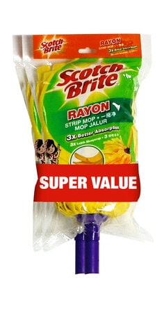 3M™ Scotch-Brite™ Rayon Mop Twin Refill, Yellow, 2 Piece/Pack