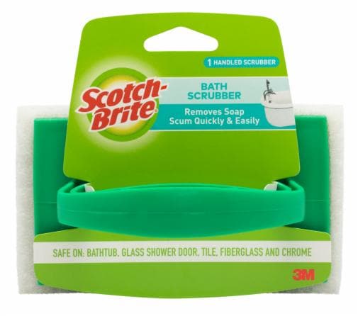 3M™ Scotch-Brite® Bath Scrub Pad with Handle 7723, Blue, 1 Piece/Pack