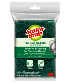 3M™ Scotch-Brite® Tough Clean Scrub Sponge, Màu xanh lá cây / vàng