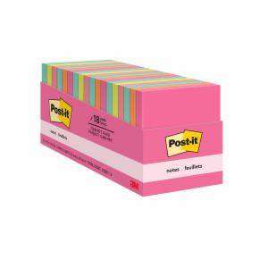 Post-it Notes 654-18CTCP, 3 in x 3 in,Cabinet Pack, 18 Pads/Pack, 100 Sheets/Pad, 100% PEFC, SGSCH-PEFC-COC-110078image