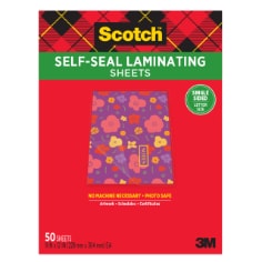 Scotch™ Self Sealing Laminating Sheets, 9in x 12in, 50 Sheets