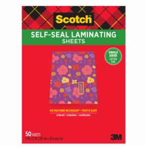 Scotch Laminating Sheets LS854SS-50, 9 in x 12 in (228 mm x 304 mm) Letter Size Single Sidedimage