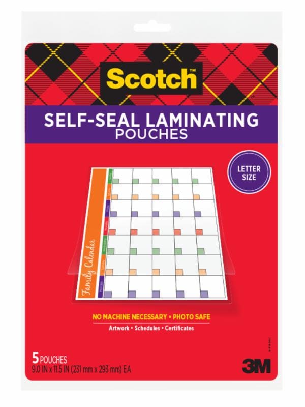 Scotch Self-Sealing Laminating Pouches LS854-5G