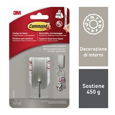 17033SPIG Command™ Small Brushed Nickel Hook 1HK+2 General Purpose S/PK 5PK/CS - IT
