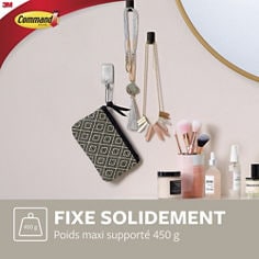 17033FGN Command™ Small Brushed Nickel Hook 1HK+2 General Purpose S/PK 5PK/CS - FR