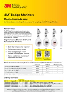 3M Badge Monitors Technical Data Sheet 2022
