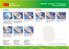 3M™ Tegaderm™ I.V. Advanced stark haftender I.V.-Fixierverband 1688 Applikationsanleitung