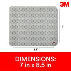 3M Precise Mouse Pad with Repositionable Adhesive Back, 8.5in x 7in, Bitmap