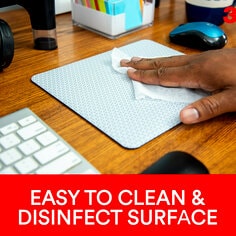 3M Precise Mouse Pad with Repositionable Adhesive Back, 8.5in x 7in, Bitmap