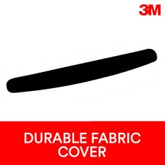 3M Foam Wrist Rest, Fabric Cover, Anti-microbial Product Protection, 18", Black