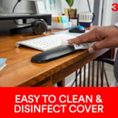 3M Gel Wrist Rest for Keyboards, Tilt-Adjustable Platform, Leatherette, 19.6in x 10.6in, Black 
