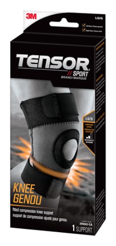 Tensor™ Sport Fitted Compression Knee Support, 209603-CA, Large