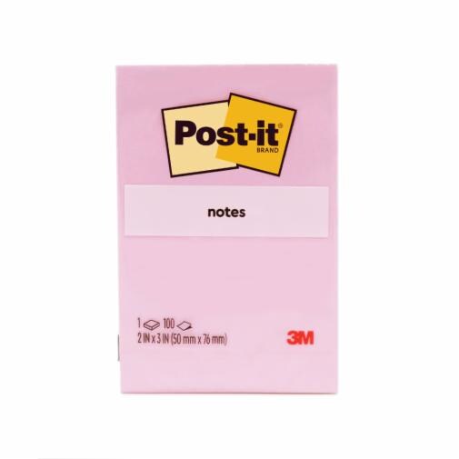 Post-it® Notes 656-1MP CW, Millennial Pink, 2 in x 3 in, 100 Sheets/Pack