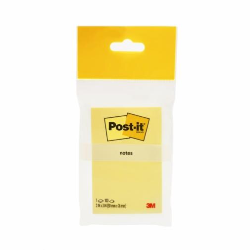 Post-it® Notes 656-1CY HB, Yellow, 2 in x 3 in, 100 Sheets/Pack