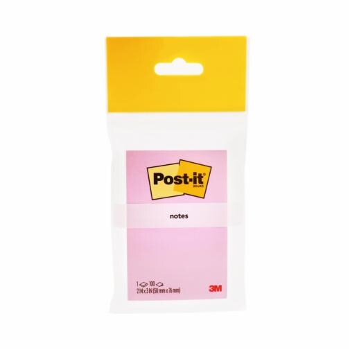 Post-it® Notes 656-1MP HB, Millennial Pink, 2 in x 3 in, 100 Sheets