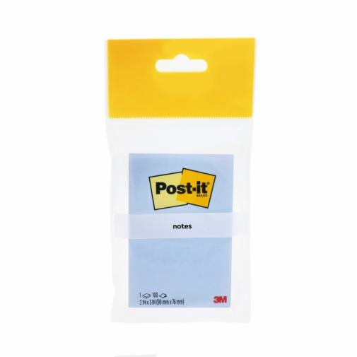Post-it® Notes 656-1CB HB, Cloud Blue, 2 in x 3 in, 100 Sheets/Pack