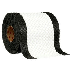 A roll of 3M™ Stamark™ High Performance All-Weather Contrast Tape, white pavement marking tape with black edging