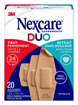 Nexcare™ DUO Bandages DSA-20-CA, Assorted 20