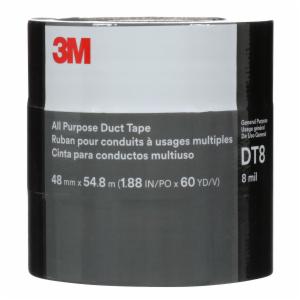 3M™ All Purpose Duct Tape DT8, Black, 48 mm x 54.8 m, 8 mil, (3 Roll/Pack) 24 Roll/Case image 3M™ All Purpose Duct Tape DT8, Black, 48 mm x 54.8 m, 8 mil, (3 Roll/Pack) 24 Roll/Caseimage