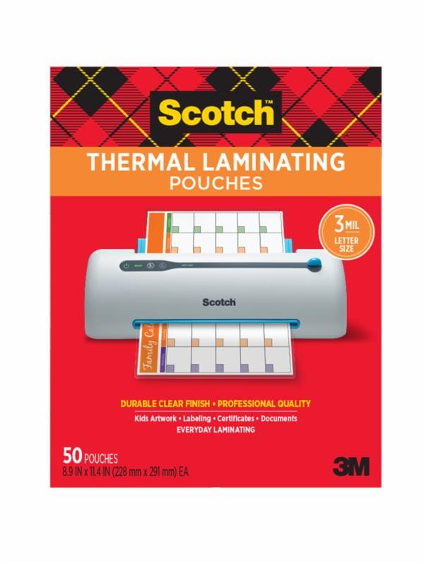 Scotch Thermal Pouches Letter Size TP3854-50