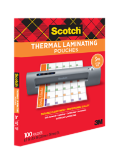 シュプリーム 3M Scotchlite Scotch™ Thermal Laminating Pouches, 3 mil Size | 3M United States