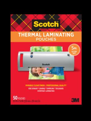 Scotch Thermal Pouches 5 mil TP5854-50, 8.9 in x 11.4 in (228 mm x 291 mm)image