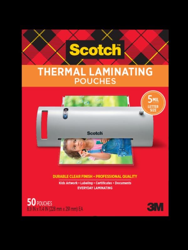Scotch Thermal Pouches 5 mil TP5854-50