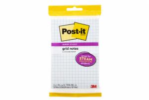 Post-it Super Sticky Notes 4621-SS2GRID, 3.9 in x 5.8 in (99 mm x 147 mm), 100% PEFC, SGSCH-PEFC-COC-110078image