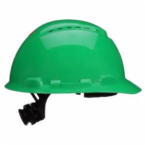 3M™ SecureFit Hard Hat H-704SFV-UV, Green, Vented, 4-Point Pressure Diffusion Ratchet Suspension, with UVicator, 20 ea/Caseimage