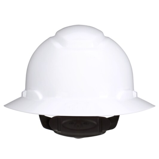 3M SecureFit H-801SFR-UV Full Brim Hard Hat – White, Non-Vented With Uvicator Sensor & Ratchet Suspension