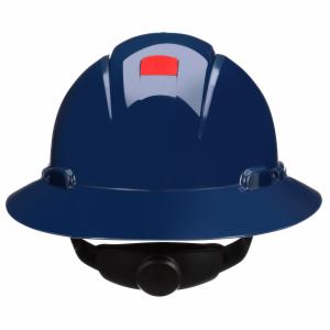 3M™ SecureFit Full Brim Hard Hat H-810SFR-UV, Navy Blue, 4-Point Pressure Diffusion Ratchet Suspension, with UVicator, 20 ea/Caseimage