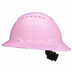 3M™ SecureFit Full Brim Hard Hat H-813SFV-UV, Pink, Vented, 4-Point Pressure Diffusion Ratchet Suspension, with UVicator, 20ea/CSimage