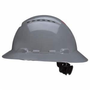 3M™ SecureFit Full Brim Hard Hat H-808SFV-UV, Grey, Vented, 4-Point Pressure Diffusion Ratchet Suspension with UVicator, 20ea/CSimage