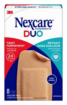 Pansements Duo DSA-8-CA Nexcare(MC), genoux et coudes