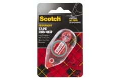 Scotch Double Sided Adhesive Roller, .27 in x 26 ft, Red .27in