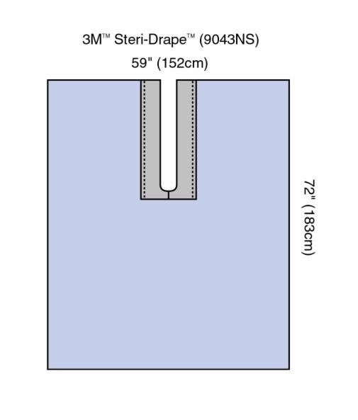 Steri-Drape Adhesive Split Sheet U-slot aperture Illus 9043NS