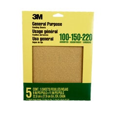 3M™ Aluminum Oxide Sandpaper Assorted Grit, 9005NA, 9 in x 11 in