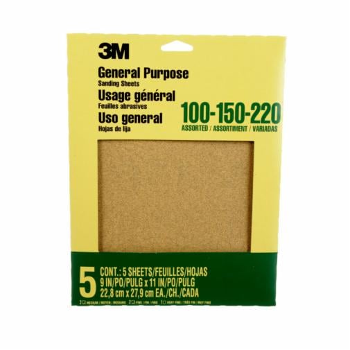 Papier Abrasif 3M Grain 80 - Feuilles 7,6 X 22,9 Cm - Lot De 6 - Pour Ponçage Carrosserie, Oxyde D'aluminium