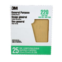 3M™ Aluminum Oxide Sandpaper 99401NA-M, 9 in x 11 in, 220 grit