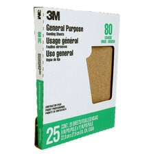 3M™ Aluminum Oxide Sandpaper 99405NA-M, 9 in x 11 in, 80 grit