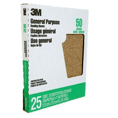 3M™ Aluminum Oxide Sandpaper 99406NA-M, 9 in x 11 in, 50 grit