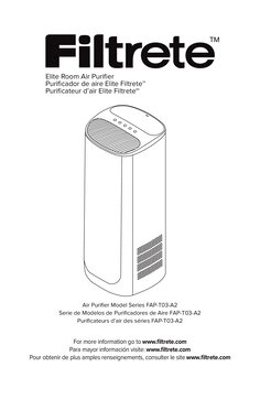 Filtrete™ Room Air Purifier FAP-T03-A2, Extra Large Room
