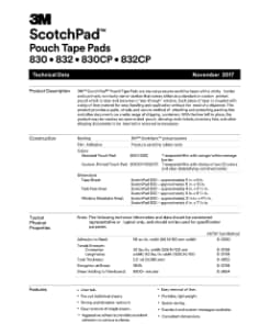 3M(TM) ScotchPad(TM) Pouch Tape Pads 830, 832, 830CP and 832CP
