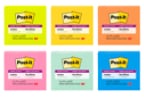 Post-it® Super Sticky Notes, 654-SSPK, 3 in x 3 in (76 mm x 76 mm), Assorted Colors