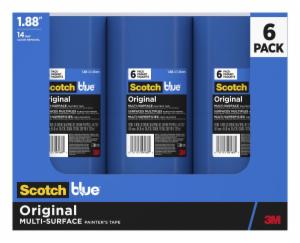 ScotchBlue Original Painter’s Tape 2090-48SC6, 1.88 in x 60 yd (48 mm x 54.8 m), 6 rolls/packimage